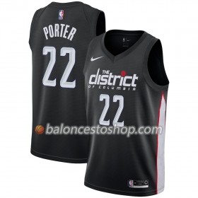 Camiseta Hombre NBA Washington Wizards Otto Porter  22 2018-19 Nike City Edition Negro Swingman